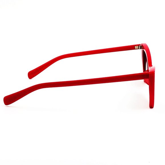 Red Retro Sunglasses Triangle Lens Decade Eighties - Picture 11 of 16